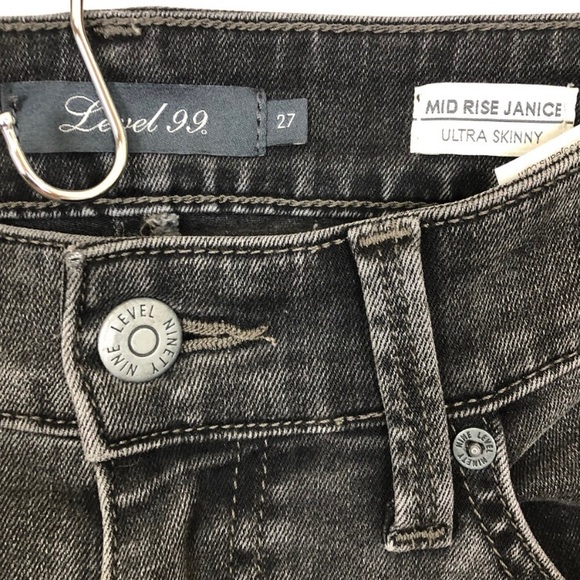 Anthropologie Level 99 Mid Rise Ankle Zip Jeans - Picture 3 of 8